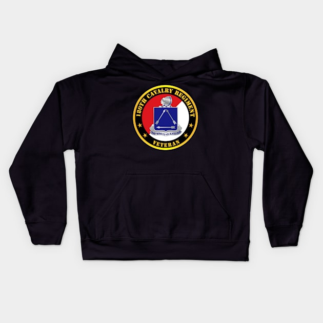 180th Cavalry Regiment Veteran - Red - White X 300 Kids Hoodie by twix123844